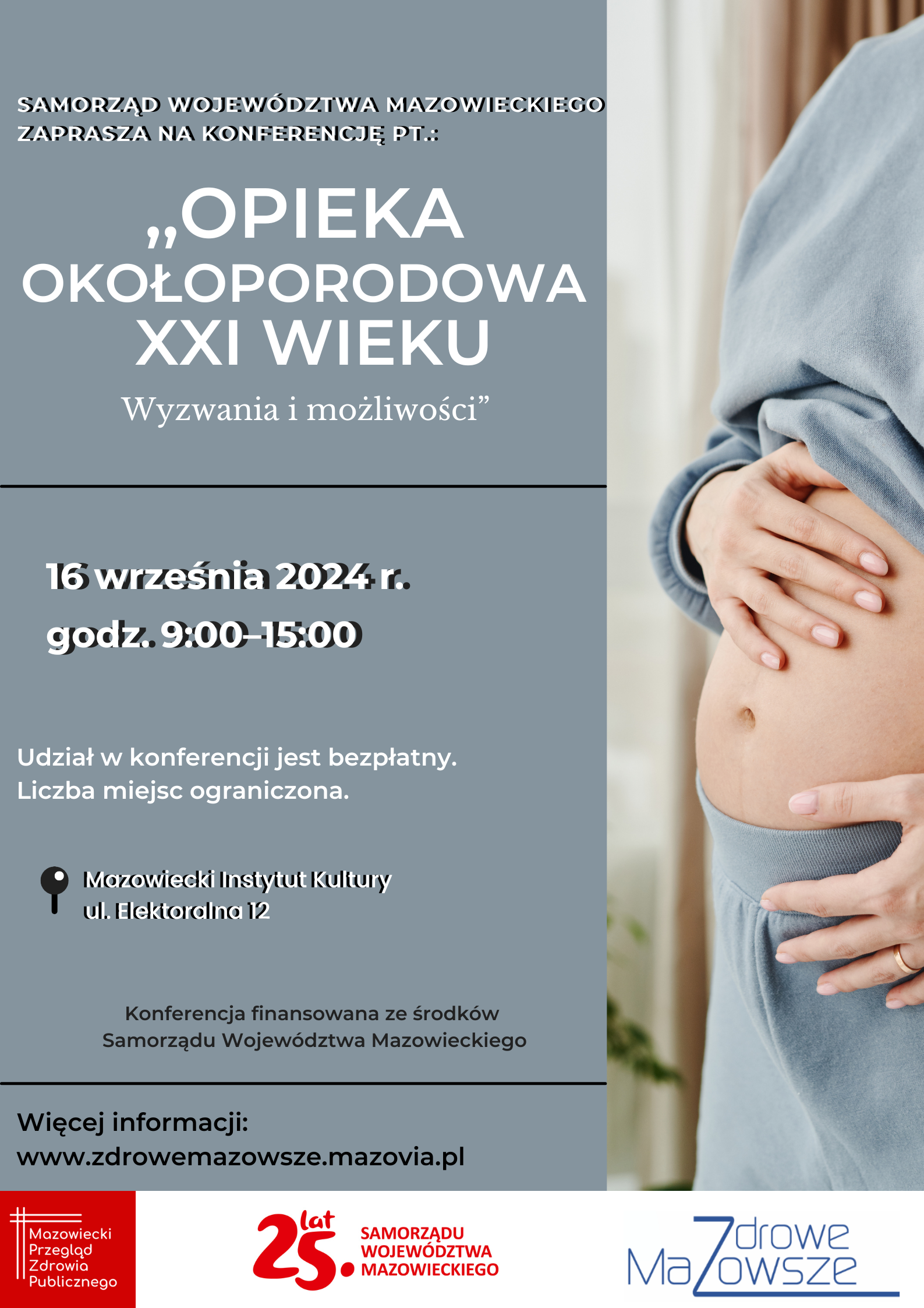 plakat Konferencja Opieka Okołoporodowa XXI wieku