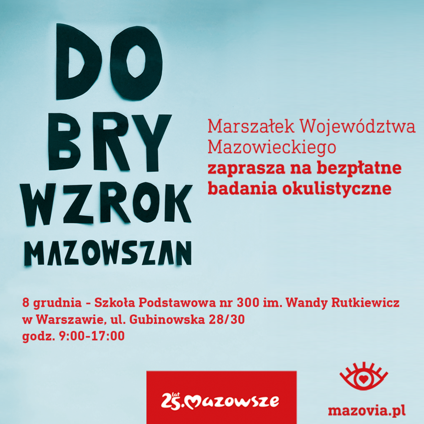 plakat dobry wzrok mazowszan