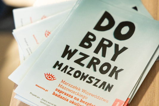 ulotki informacyjne projektu Dobry wzrok Mazowszan